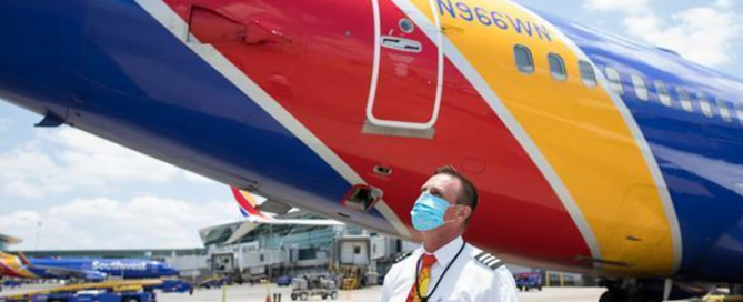 Pilotos pedem o fim do uso de máscara nos Estados Unidos SOUTHWEST AIRLINES