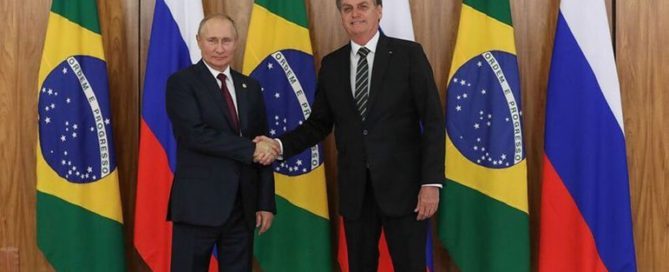 Putin e Bolsonaro, durante visita do presidente brasileiro à Rússia ALAN SANTOS/PRESIDÊNCIA DA REPÚBLICA