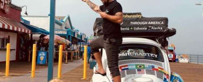 Jesse Koz e seu cão Shurastey iam para o Alasca quando morreram em um acidente REPRODUÇÃO/REDES SOCIAIS - 25.05.2022