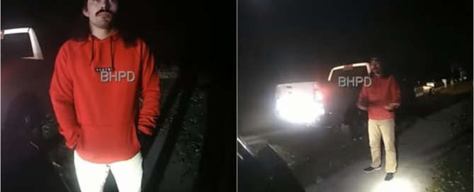 Tanner Watson tentou provar sobriedade, mas não conseguiu fugir da detenção REPRODUÇÃO YOUTUBE/KHOU 11